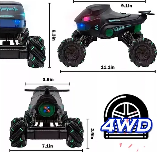 MONSTER TRUCK RC LANZA AGUA CON LUCES - 2