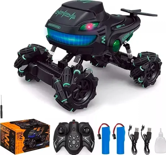 MONSTER TRUCK RC LANZA AGUA CON LUCES - 3