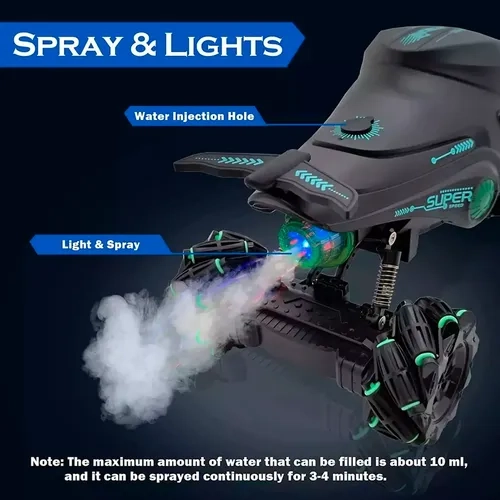 MONSTER TRUCK RC LANZA AGUA CON LUCES - 7