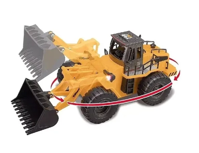 BULLDOZER RC PALA FRONTAL 1520 AMARILLO/NEGRO - 1