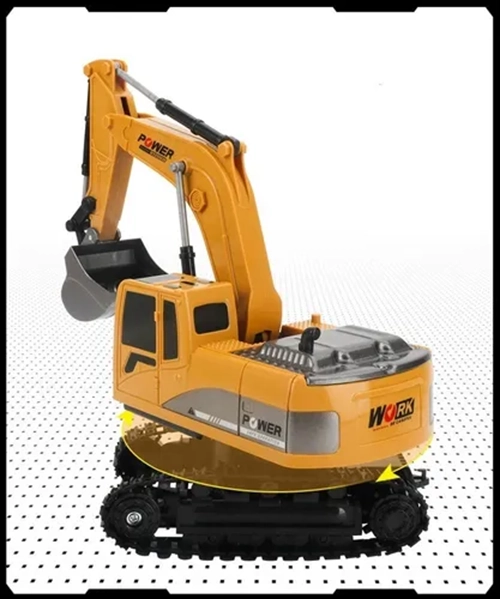 RETROEXCAVADORA RC 1:24 6 CANALES COLOR AMARILLO - 4