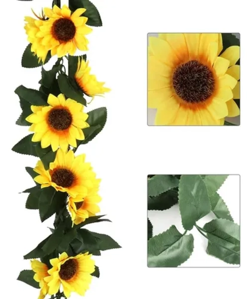 GIRASOL GUIRNALDA ARTIFICIAL 2 UDS 210 CM - 2