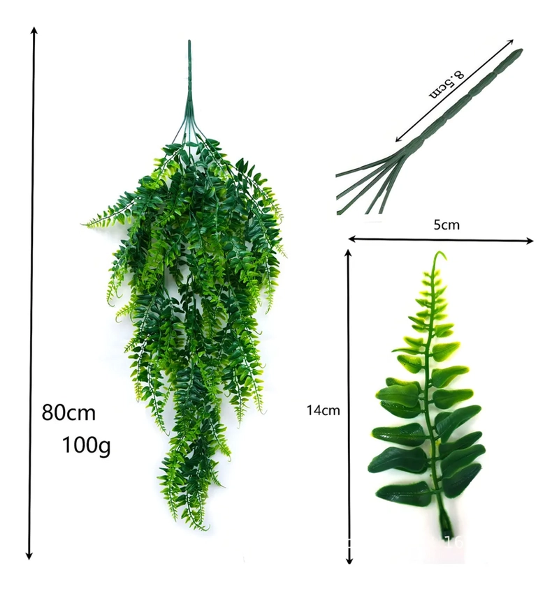 PLANTAS ARTIFICIALES 5 UDS BOSTON FERN VERDES - 5