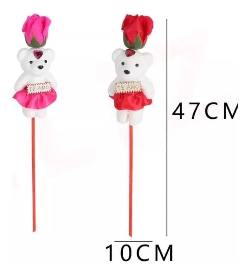 ROSAS CON OSO 6 UDS REGALO SAN VALENTIN - 1