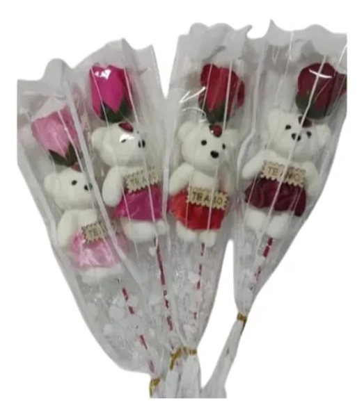 ROSAS CON OSO 6 UDS REGALO SAN VALENTIN - 3