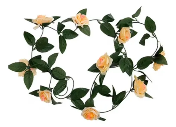 ENREDADERA ROSAS ARTIFICIALES AMARILLAS - 1