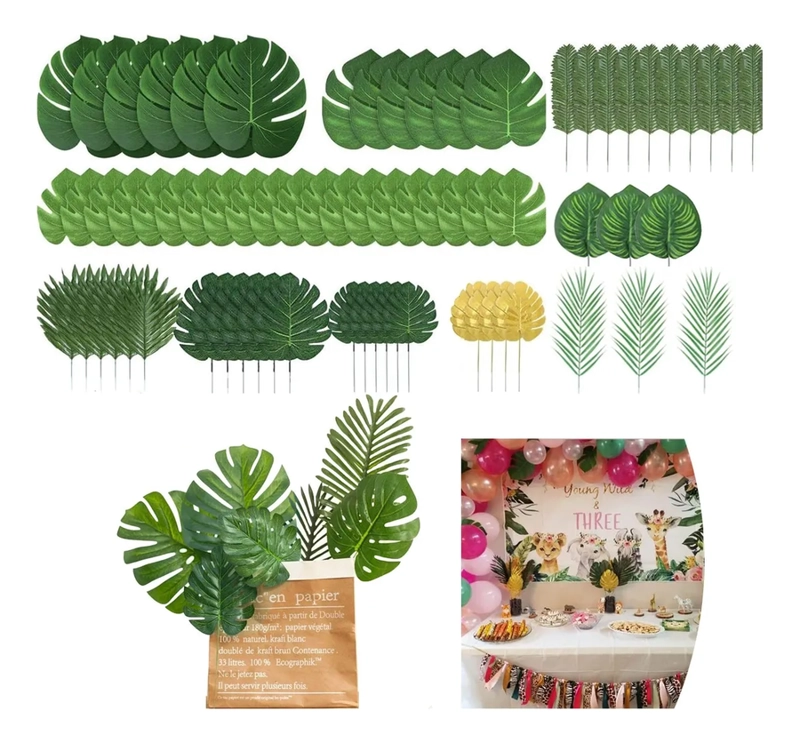 PALMA ARTIFICIAL KIT 70 HOJAS FIESTA HAWAIANA - 5
