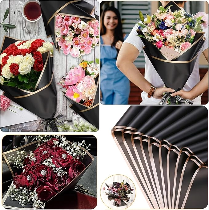 PAPEL COREANO RAMOS FLORES 20 UDS COLORES - 3