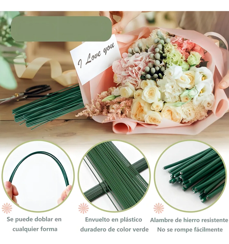 TALLOS SIN HOJAS PARA ROSA ARTIFICIAL 250 PZS - 3