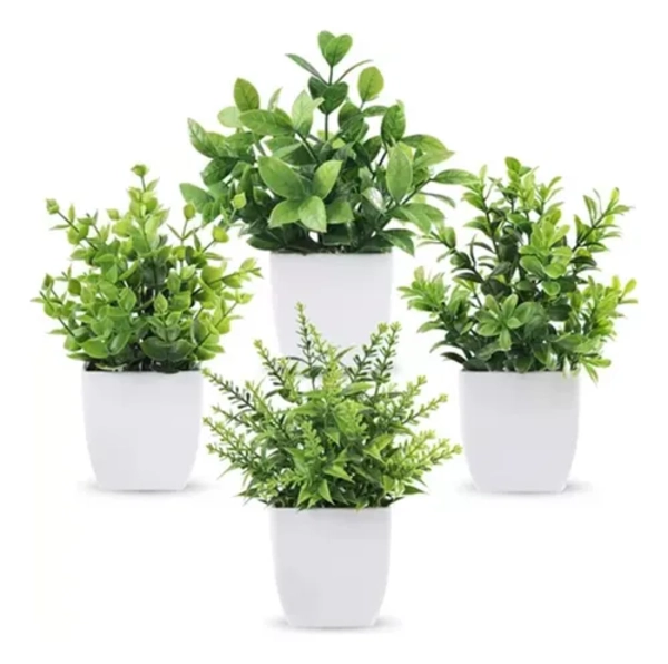 PLANTAS ARTIFICIALES 4 UDS BONSAI MACETAS - 1