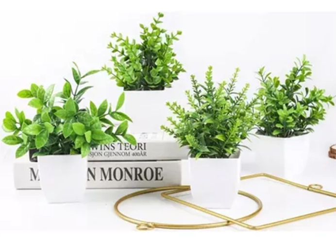PLANTAS ARTIFICIALES 4 UDS BONSAI MACETAS - 3