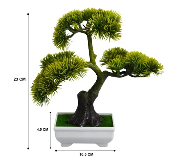 PLANTA BONSAI FLOR ARTIFICIAL MACETERO 23 CM - 4