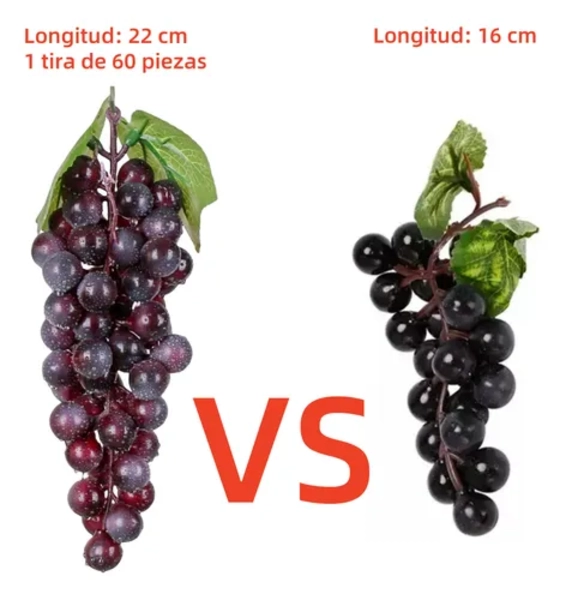 UVAS ARTIFICIALES 60 UDS FRUTA SINTE TICA PURPURA - 3