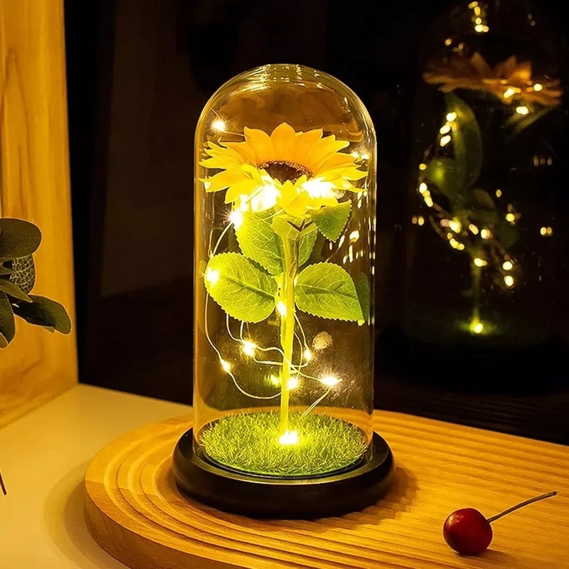 REGALO GIRASOL ETERNO LUZ LED - 2