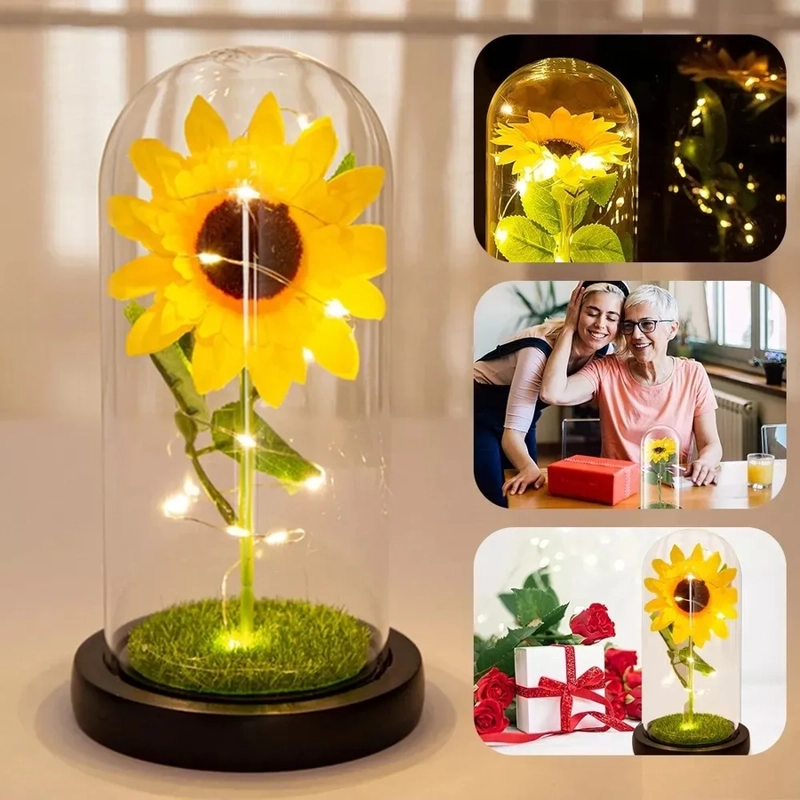 REGALO GIRASOL ETERNO LUZ LED - 6