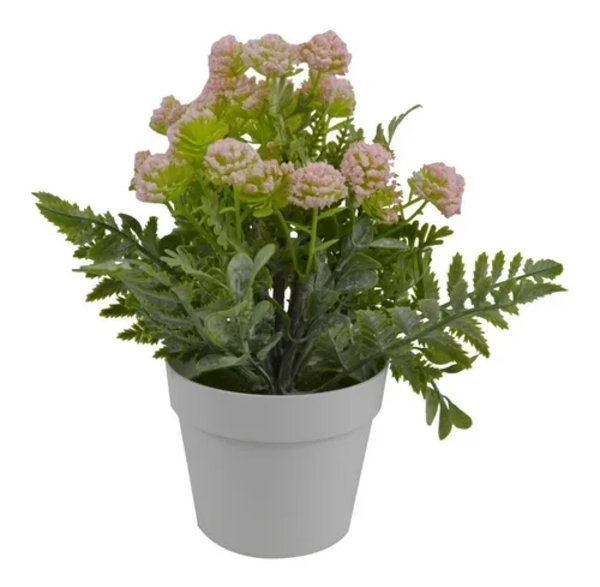 PLANTA CORAL ARTIFICIAL MACETERO PLASTICO 22 CM - 2