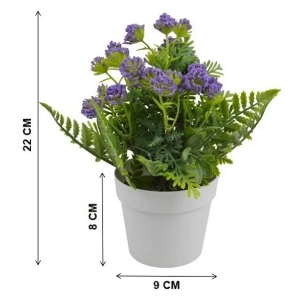 PLANTA CORAL ARTIFICIAL MACETERO PLASTICO 22 CM - 4