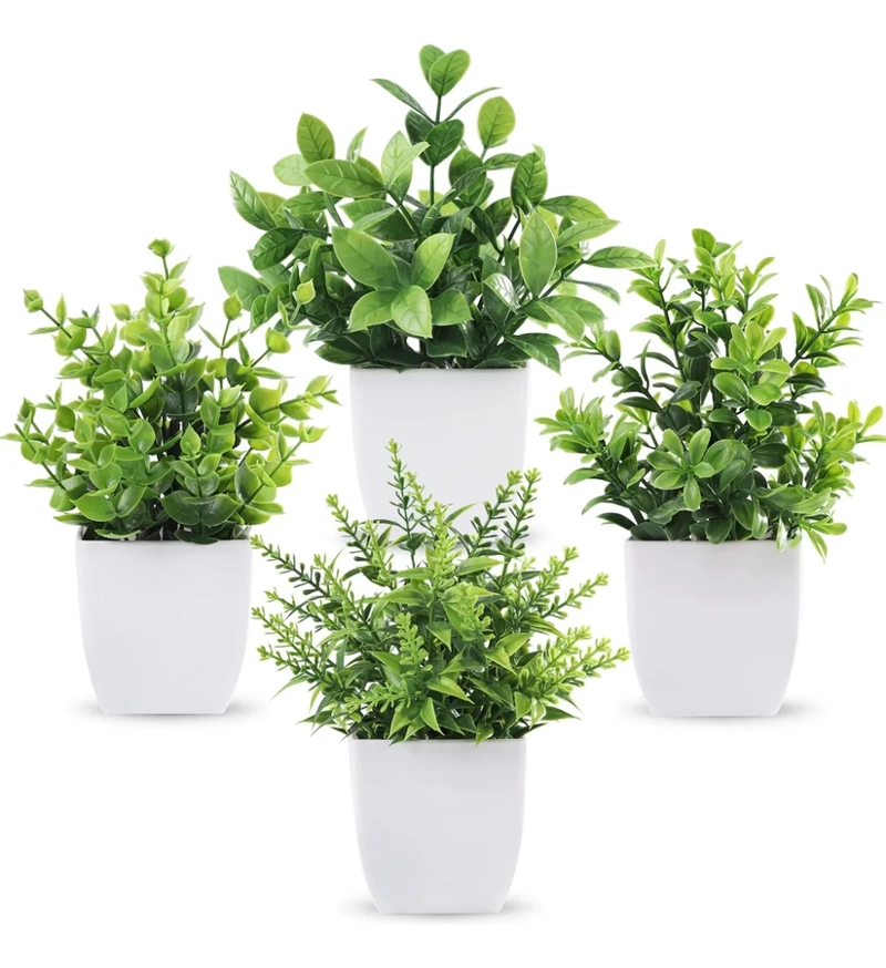 PLANTAS ARTIFICIALES 4 UDS MACETA BONSAI - 1