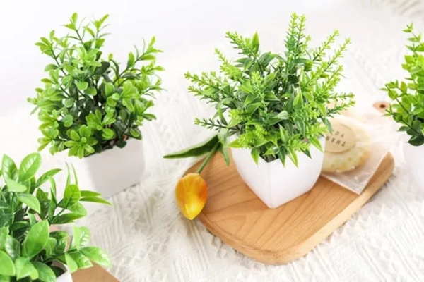 PLANTAS ARTIFICIALES 4 UDS MACETA BONSAI - 4