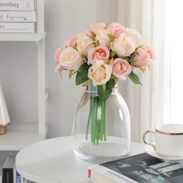 FLORES ARTIFICIALES 24 PZS ROSAS DECORATIVAS - 5