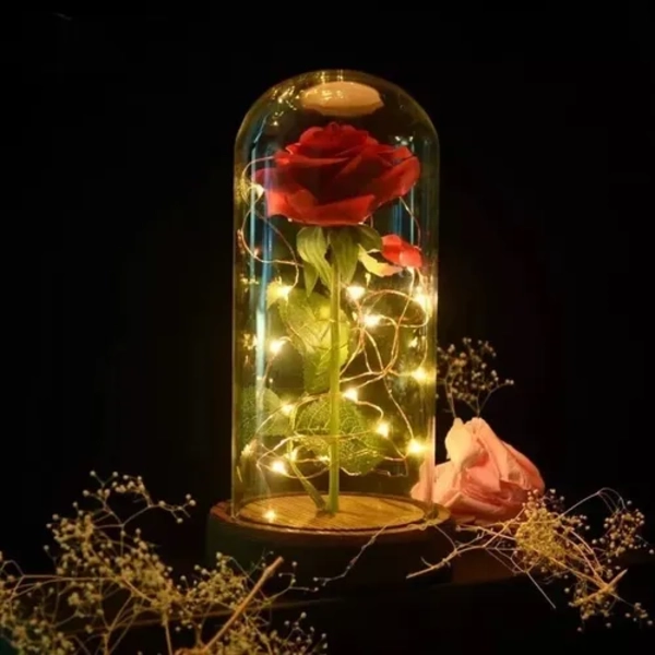 ROSA ETERNA ENCAPSULADA LUZ LED SAN VALENTIN - 4