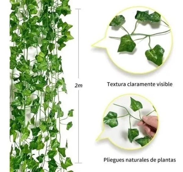 PLANTA ENREDADERA ARTIFICIAL 12 TIRAS 200 CM - 2