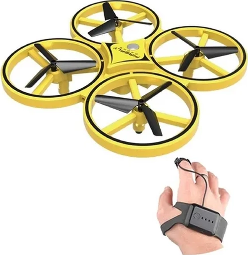 DRONE LUCIE RNAGA RC MANO COLOR AMARILLO - 1