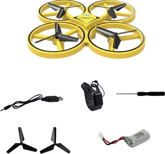 DRONE LUCIE RNAGA RC MANO COLOR AMARILLO - 4