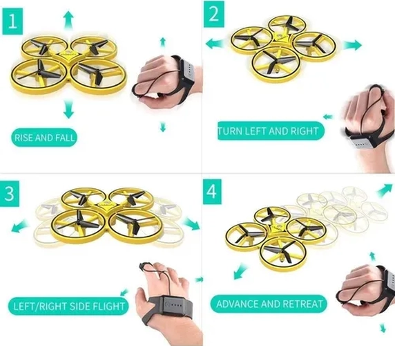 DRONE LUCIE RNAGA RC MANO COLOR AMARILLO - 8