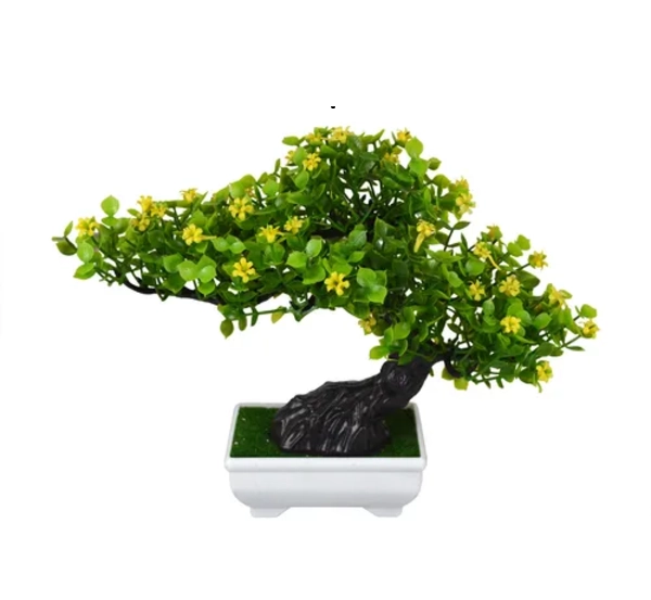 PLANTA BONSAI FLOR ARTIFICIAL MACETERO 20 CM - 1