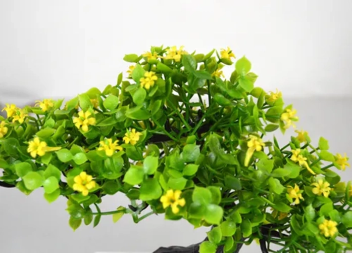 PLANTA BONSAI FLOR ARTIFICIAL MACETERO 20 CM - 3