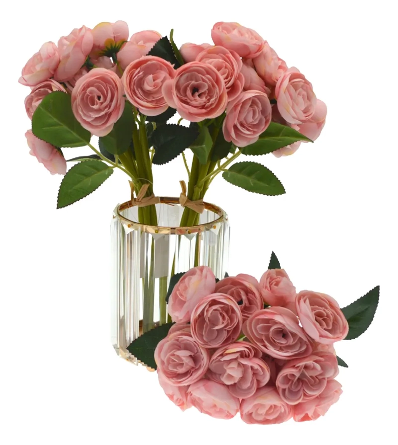RAMOS ROSAS ARTIFICIALES 2 UDS 26 CM - 2