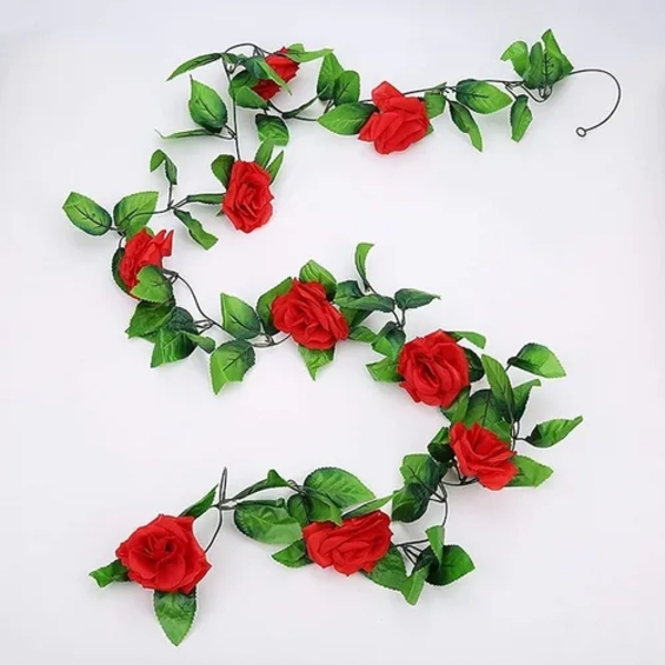 ENREDADERA ROSAS ROJAS ARTIFICIALES - 6