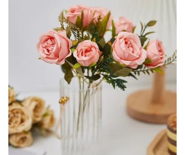 ROSAS PEONIAS ARTIFICIALES RAMOS DECORACION - 2
