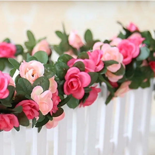 ROSAS ENREDADERA ARTIFICIALES 2.3M BICOLOR - 5