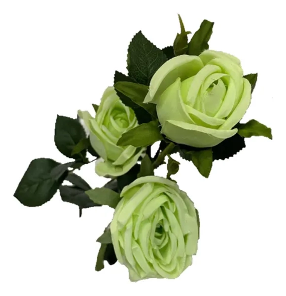 RAMOS ROSAS ARTIFICIALES 3 UDS DECORACION HOGAR - 2