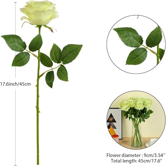 RAMOS ROSAS ARTIFICIALES 3 UDS DECORACION HOGAR - 4
