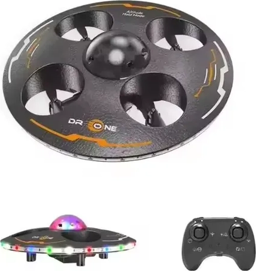 DRONE OVNI UFO RC 2.4GHZ LED NEGRO - 1