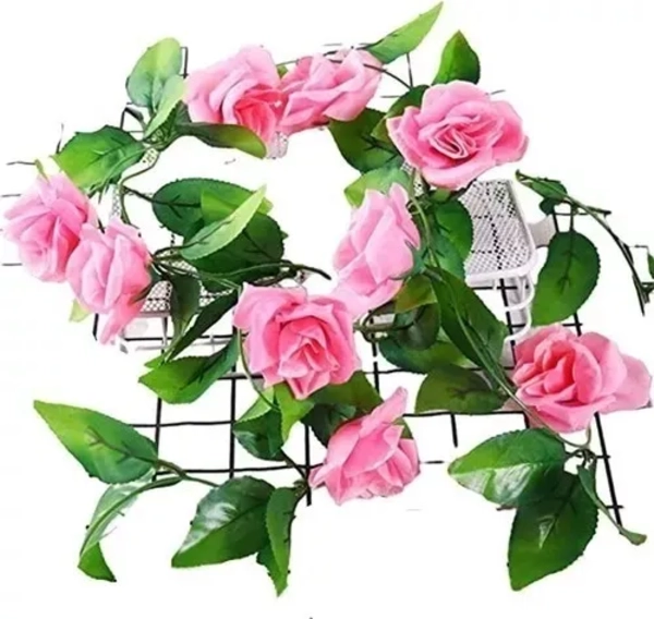 ENREDADERAS ROSAS ARTIFICIALES DECORACION - 1