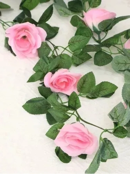 ENREDADERAS ROSAS ARTIFICIALES DECORACION - 3