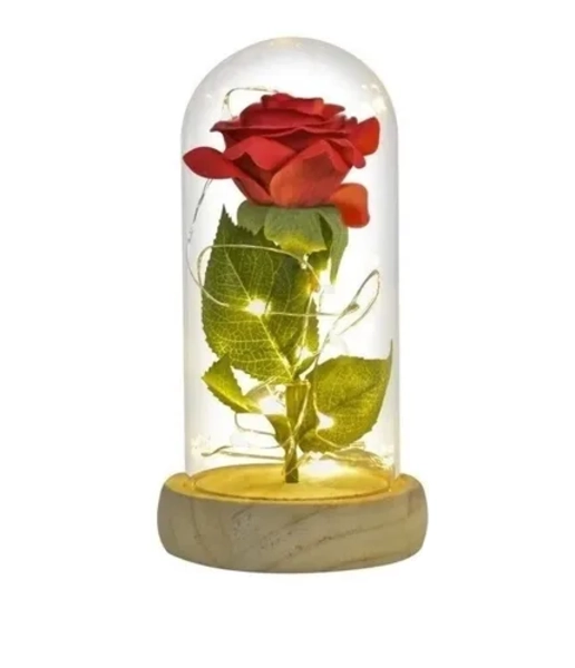 LAMPARA ROSA ETERNA ARTIFICIAL REGALO MUJER - 1