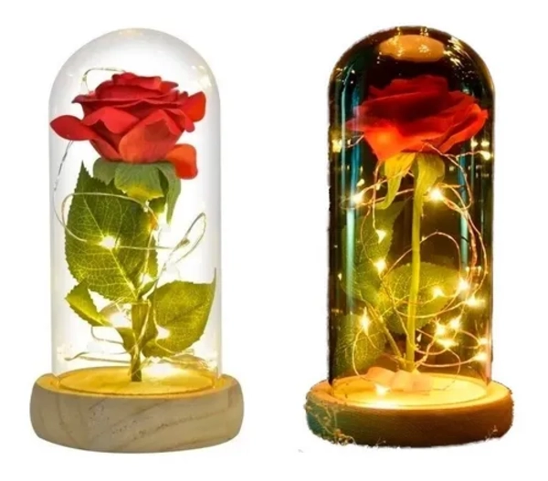 LAMPARA ROSA ETERNA ARTIFICIAL REGALO MUJER - 2