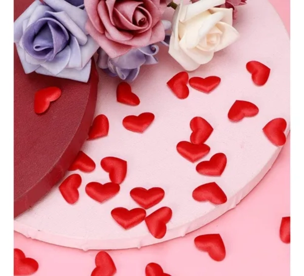 PE TALOS CORAZON TELA ROJO 25 UDS 5 CM - 4