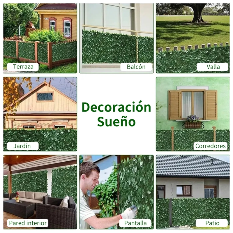 MALLA HOJAS ENREDADERA ARTIFICIAL 3X1M - 3