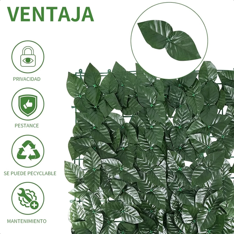 MALLA HOJAS ENREDADERA ARTIFICIAL 3X1M - 4