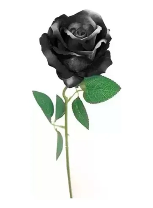 ROSAS NEGRAS ARTIFICIALES 5 UDS HALLOWEEN - 1