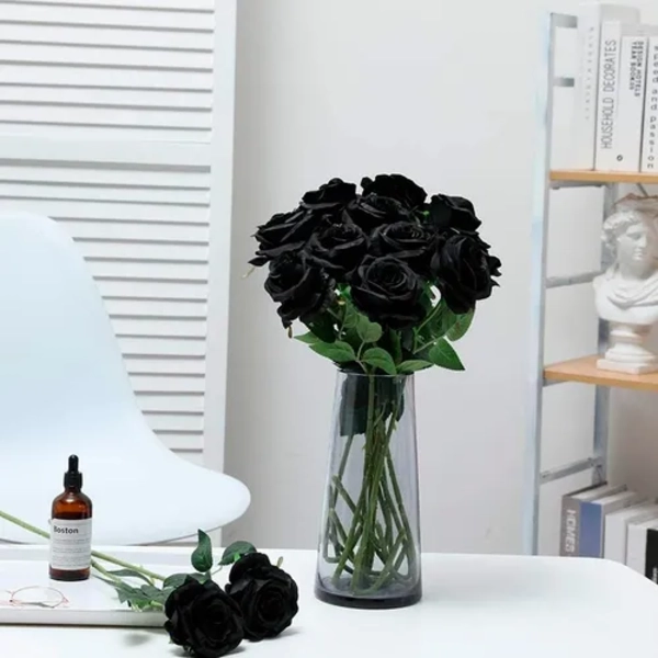ROSAS NEGRAS ARTIFICIALES 5 UDS HALLOWEEN - 2