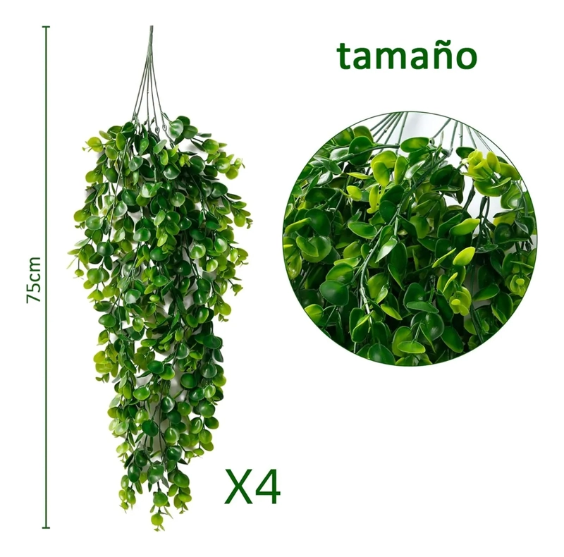 PLANTAS COLGANTES ARTIFICIALES KIT 4 UDS EUCALIPTO - 2