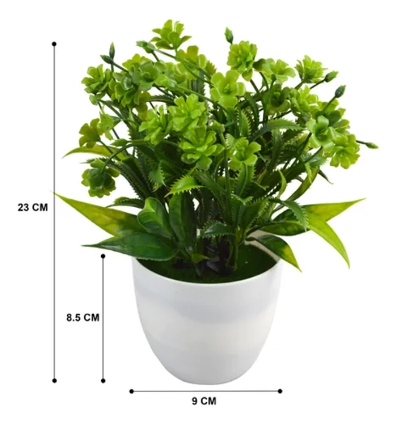 PLANTA ARTIFICIAL MACETERO 23 CM DECORACION - 2