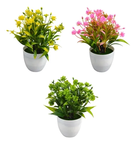 PLANTA ARTIFICIAL MACETERO 23 CM DECORACION - 3